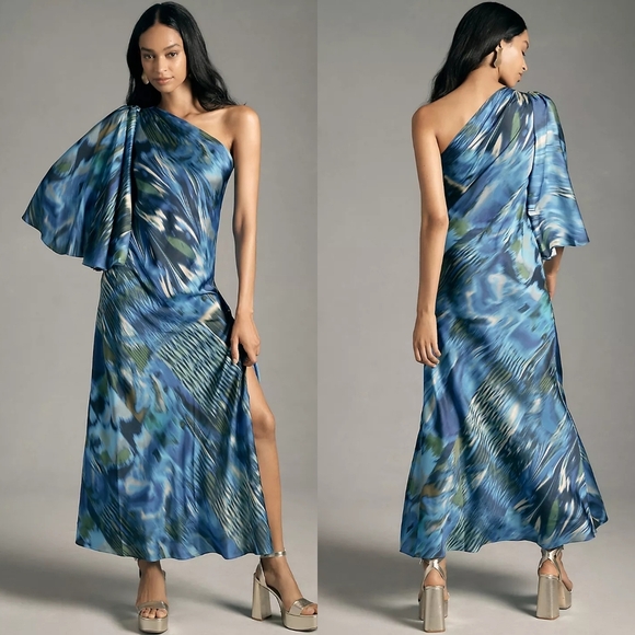 Mandira Wirk One Shoulder Printed Dress - Picture 1 of 10